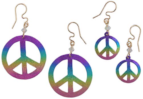 Peace Earrings on The Peace Sign Earrings Come In Two Sizes